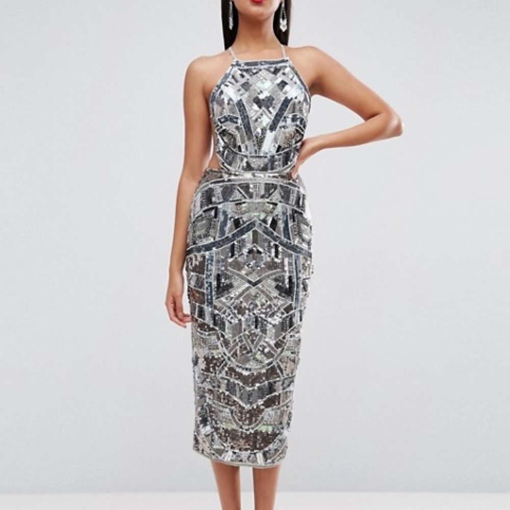 ASOS RED CARPET Embellished Midi dress 14